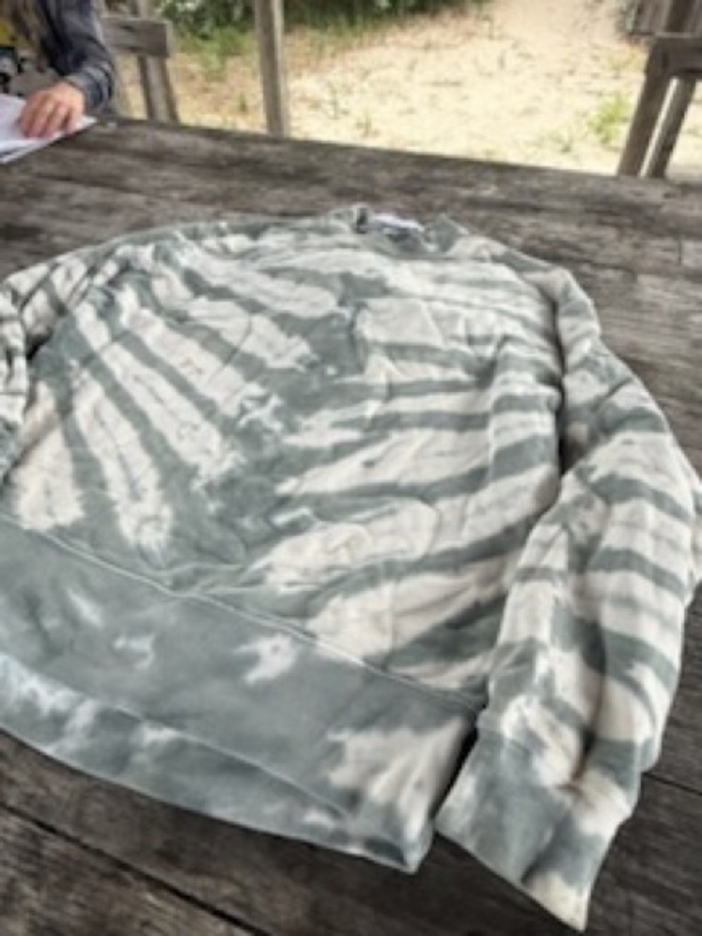 Proenza Schouler Tie-Dye Crewneck Sweatshirt in Gray and White Sz XS